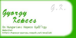 gyorgy kepecs business card